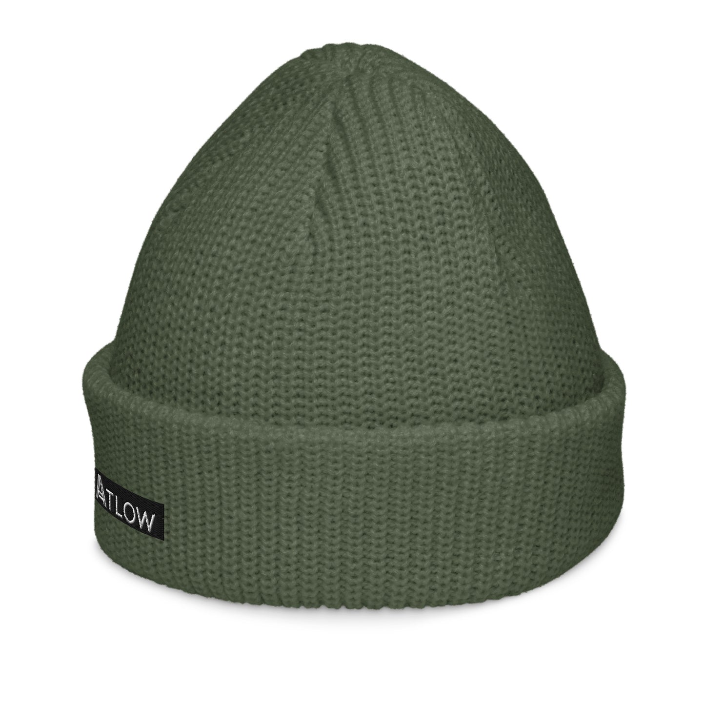 Fisherman Beanie – Cypress Edition showcasing a snug cuffed fit and ribbed texture.